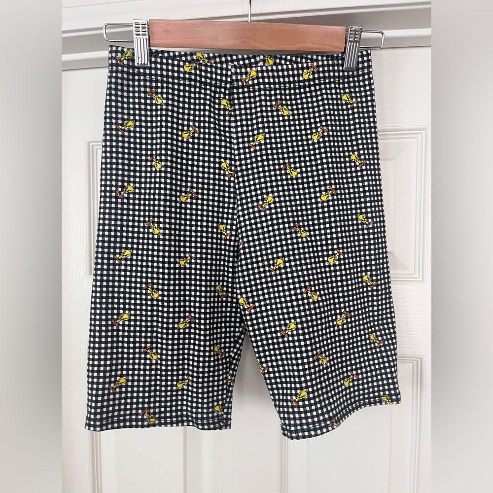 Vintage Warner Brothers Tweety Bird gingham legging shorts NWT